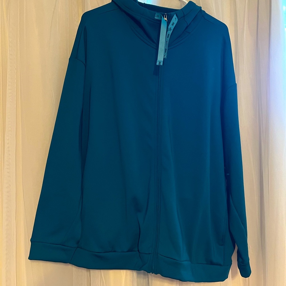 Turquoise women’s XL Nike zip jacket hooded